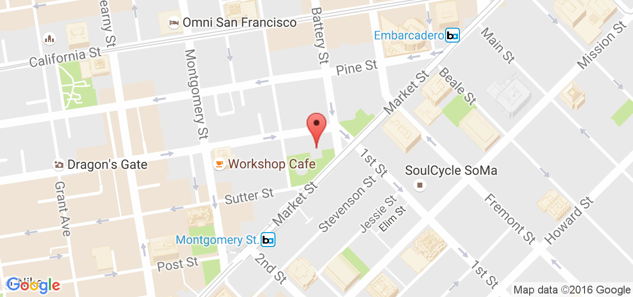 Google Map of One Bush Street Suite 650 San Francisco, CA 94104